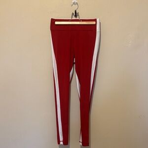 Varsity Red and White Leggings